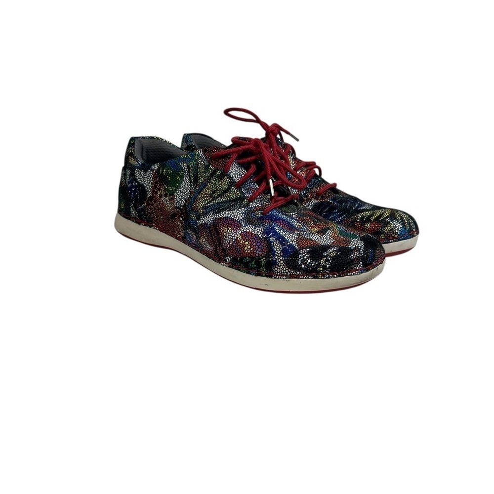 Alegria Essence Monarch Butterfly Used Women Textured leather Sneakers Sz 8 (38)